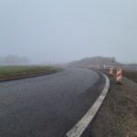 20_27,12,2024 S74 km 9+430 widok od strony wschodniej Objazd Rondo Okalina