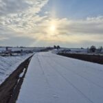 10_18.02.2025_DK9 km 4+550 widok od strony północno wschodniej na rondo, włączenie do DW757