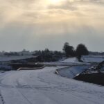 11_18.02.2025_DK9 km 4+750 widok od strony północno wschodniej na rondo, włączenie do DW757