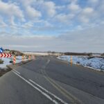 12_18.02.2025_DK9 km 5+050 widok od strony południowo zachodniej na objazd, włączenie do DW757